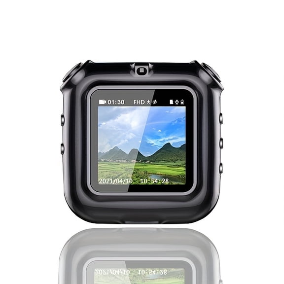 1080P HD Video Recorder: One-Touch Record & Save, Rechargeable Battery, Compact for Vlogging, Meetings, Travel - MP3 Compatible