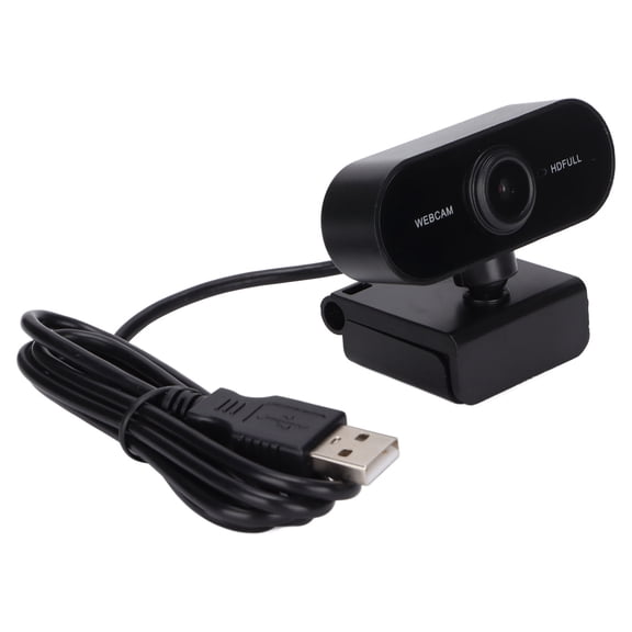 1080P HD Webcam Auto Focus Computer Camera with Built-In Noise-Canceling Microphone for Streaming Video Calls Online Meetings Gaming Desktop Laptop PC 10 inches / 25.4 cm Cable