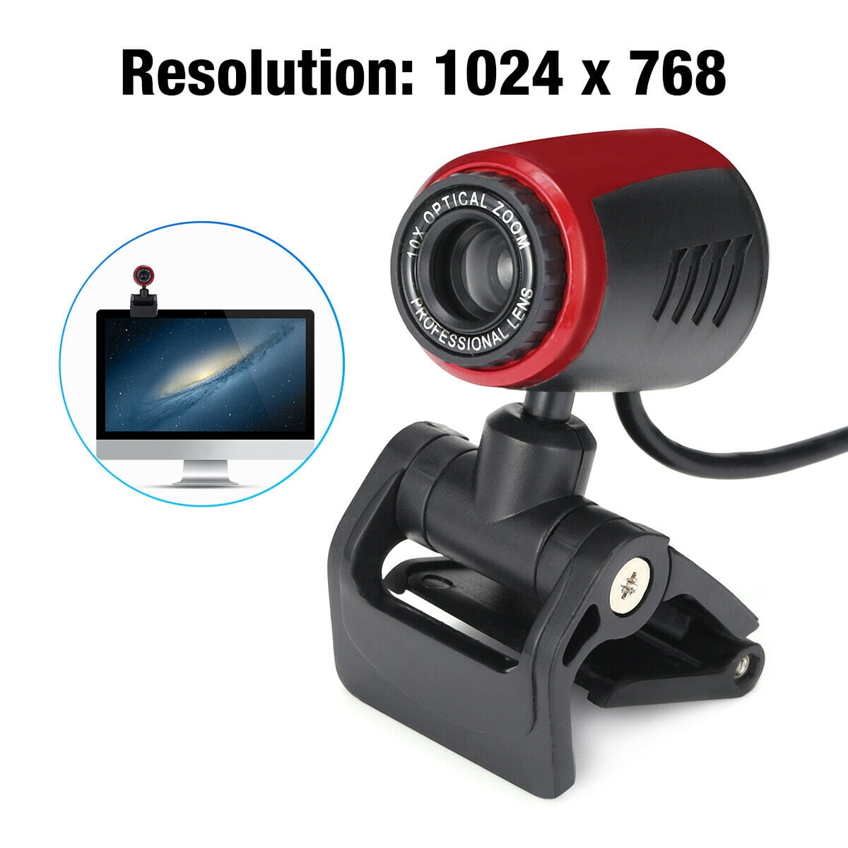 1080P HD Webcam USB Computer Web Camera for PC Laptop Desktop with ...