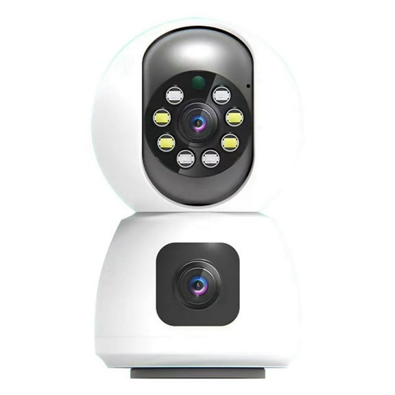1080P HD WiFi IP Camera Dual Lens Dual Screen Baby Monitor Home Security Camera PTZ Auto Tracking CCTV