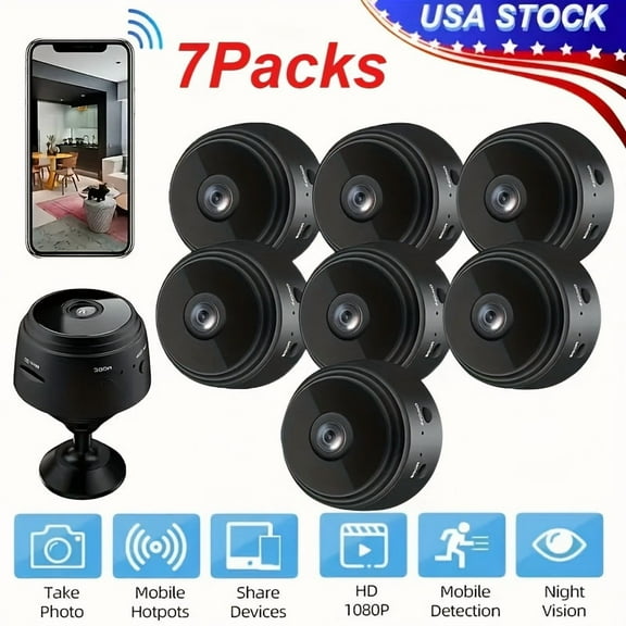 1080P HD WiFi Wireless Home Security Camera - A9 Indoor/Outdoor USB Powered with IR Night Vision & Magnetic Mount