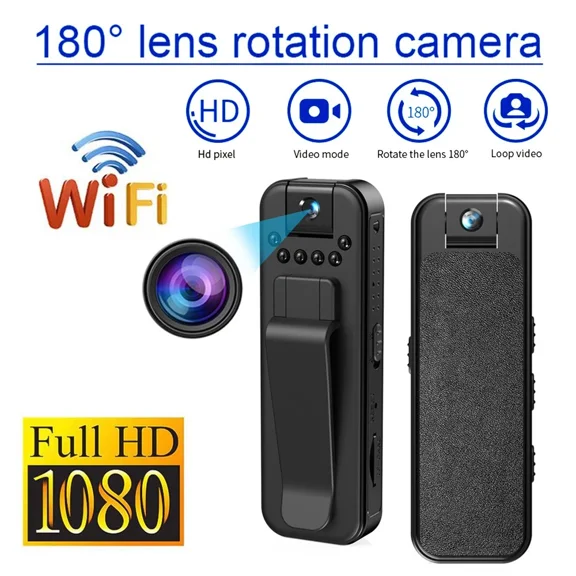 1080P HD Wifi Camcorder Mini Police Body Camera Audio Video DVR IR Night Cam US