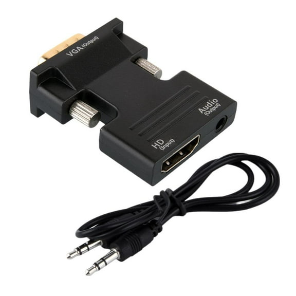 1080P HDMI Female to VGA Male with Audio Output Cable Converter Adapter Lea