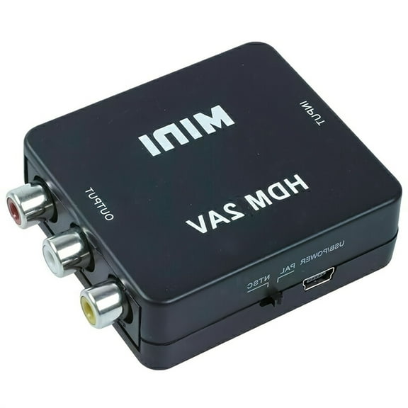 1080P HDMI To RCA AV Adapter Converter Cable CVBS 3RCA Composite Video Audio Compatible with Smartphones,Gaming Consoles,HDTV Input,RCA Output