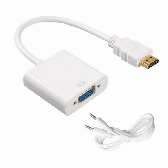 1080P HDMIs Male to VGA Female Converter HDMIs to VGA Adapter with Audios Support for Video and Gaming For PC TV Laptop