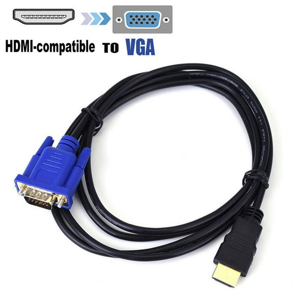1080P HDTV Male to VGA Male D SUB 15 Pin M/M Adapter Converter Cable Convert Signal from Laptop PC TV Box to VGA Monitors Projectors TV（1M/1 5M/1 8M/3M/5M/10M）