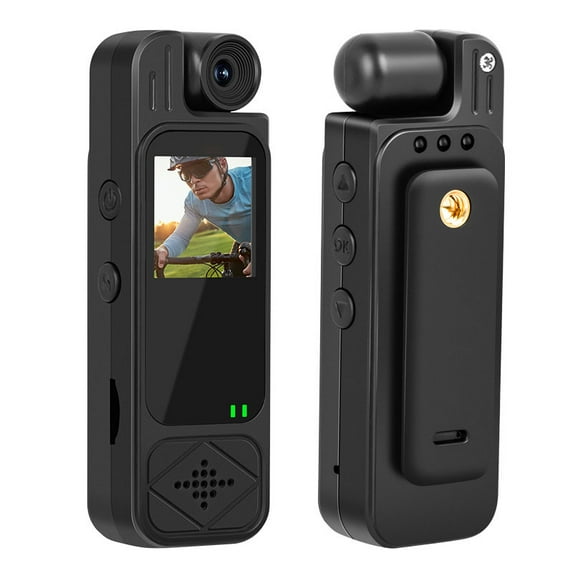 1080P Handheld & Clip-On Sports Camera with 1.3" Screen, 180° Wide Angle, Portable Action Cam for Vlogging and Recording