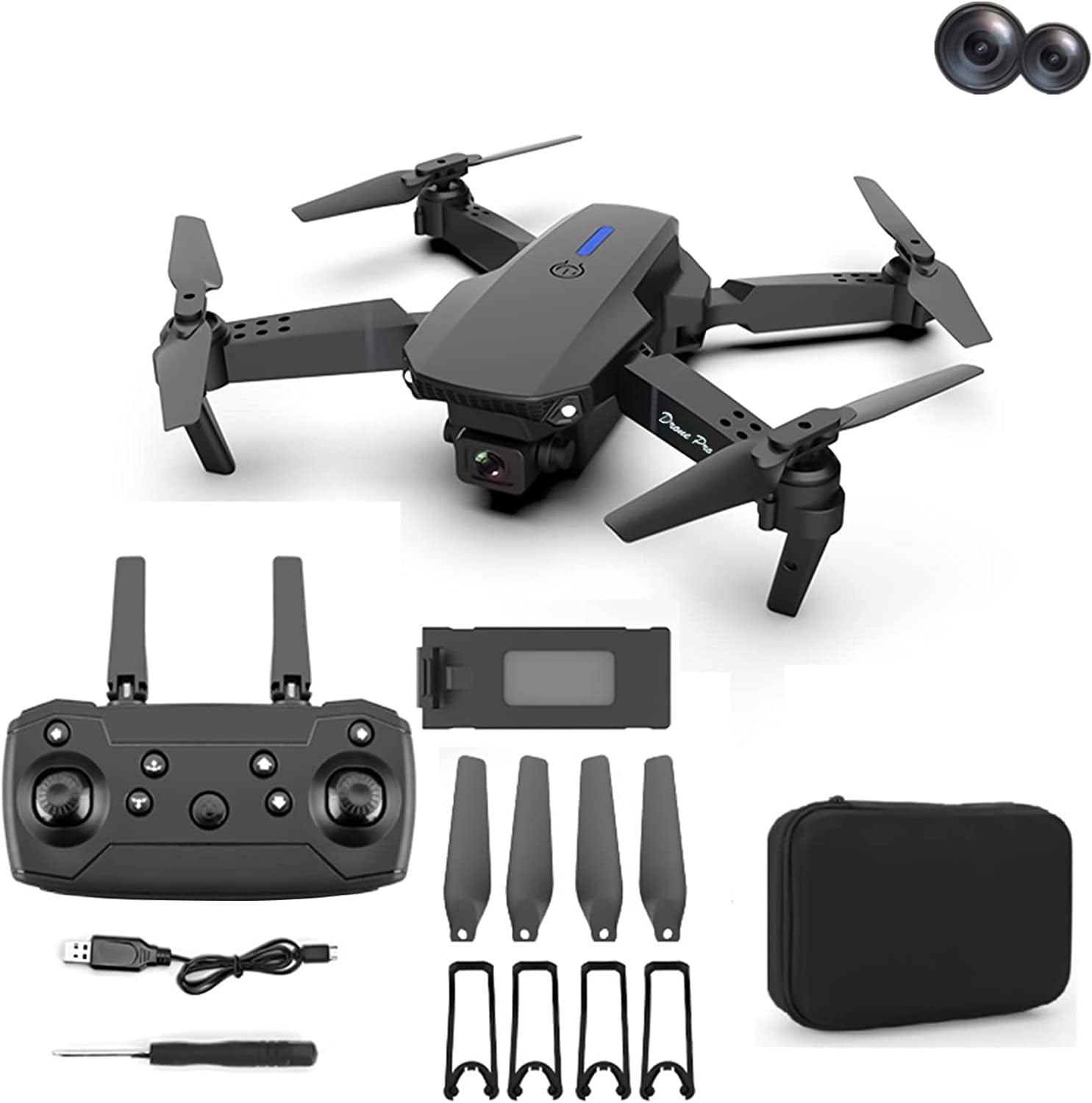 1080P Hd Dual Camera Fpv Mini Aerial Photography Drone, Foldable Wifi ...