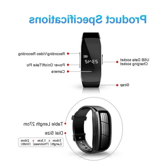 1080P Hidden Camera Watch, 32GB Portable Mini Nanny Cam, Small Security Camera for Home Outdoor Office Indoor, Wearable Body Camera for Pet Monitoring