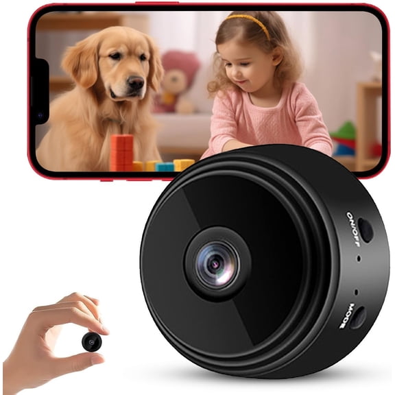 Trailer Hitch Monitoring Device, Backup Car Camera Rear View Screen Monitor System, Wireless Bluetooth Magnetic Camera, Mini Wireless WiFi IP Camera HD 1080p, Home Camera Monitoring (Black)