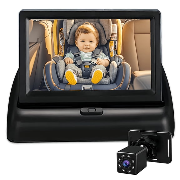 1080P High-definition Car Monitor, Night Vision, Rear-seat Camera for Pet Monitoring, Plug-and-play, Anti-glare Display, ABS Material, Powered By A Car Charger