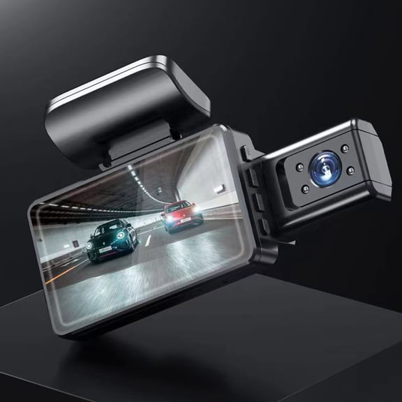 1080P High-definition Front And Interior Dual Recording Rotatable High-definition Infrared Night Vision Dual Lens Adhesive Car Mounted Recorder