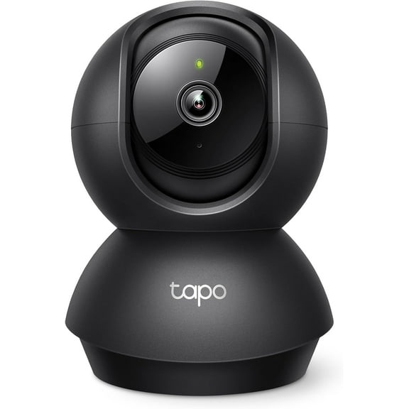 1080P Indoor Pan/Tilt Wired Security Camera - Works as a Baby & Pet Monitor, Motion Detection, 2-Way Audio, Siren, Night Vision, Subscription-Free Local Storage or Optional Cloud, Black, C201