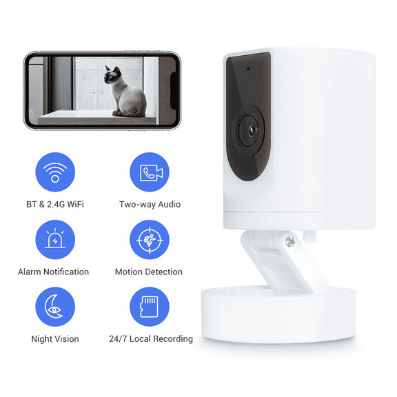 1080P Indoor Security Camera for Home 2.4G Small Wi-Fi Camera with Phone App, Motion Detection, Two-Way Audio, Night Vision, K11