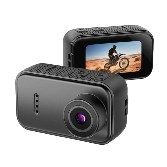 1080P Mini Action Camera with IPS Screen, 130 Degree Wide Angle Thumb POV Body Cam, Hands Free Wearable Video Recorder for Pets, Biking, Vlogging, Compact Pocket Camcorder