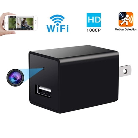 1080P Mini Hidden Camera Power Plug, WiFi Security Camera with Motion Detection & Night Vision, 2.4GHz Remote Viewing for Android/iOS