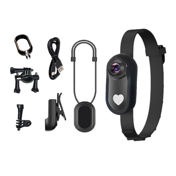 1080P Mini WiFi Action Camera, Wearable Pet Camera with Magnetic Mount for Vlogging, Cycling