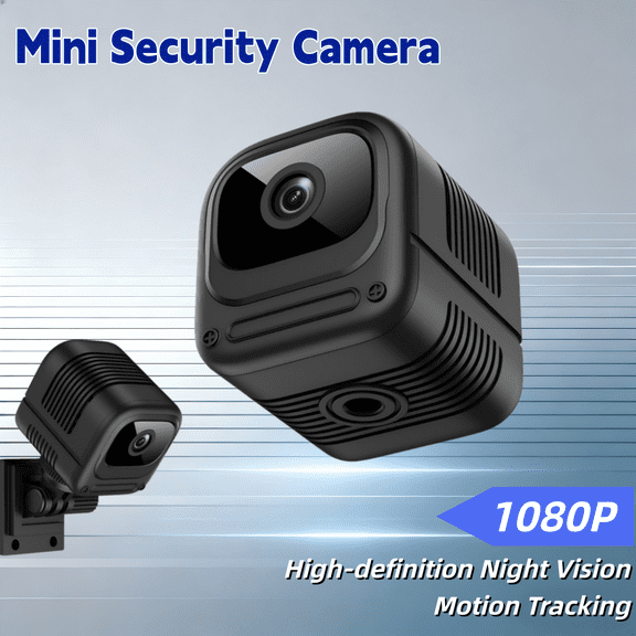 1080P Mini WiFi Security Camera - 130 Wide Angle, 5M Night Vision & Motion Detection, APP Remote View 128GB TF Card Supported