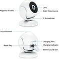 thumbnail image 1 of 1080P Mini WiFi Security Camera for Indoor Use, Wide 170 ° Lens, Motion Alert System, Infrared Night Vision, Cloud & TF Storage, Magnetic Mount Home Surveillance Cam (No SD Card), 1 of 12