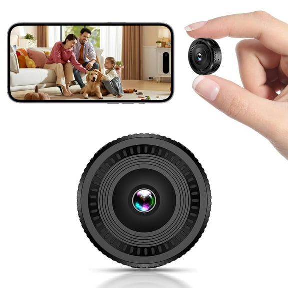 1080P Mini Wireless Security Camera, Portable HD Small Camera with Night Vision, Video Record and Motion Detection for Home Indoor Outdoor, Black