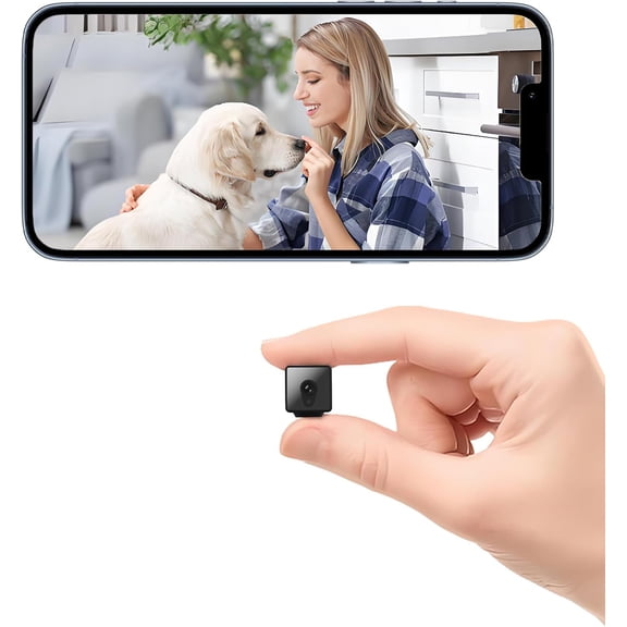 1080P Wireless Smart Home Camera WiFi Camera Pet Cameras Small Camera for Security Build-in Battery/Indoor Camera with Night Vision