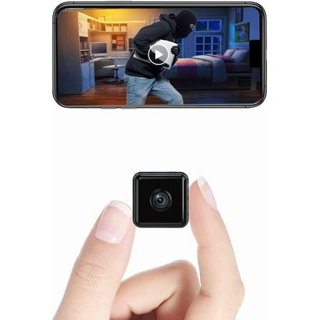 1080P Mini Wireless Smart Home Camera WiFi Camera Nanny/Pet Cameras Small Camera for Security Build-in Battery/Indoor Camera with Night Vision