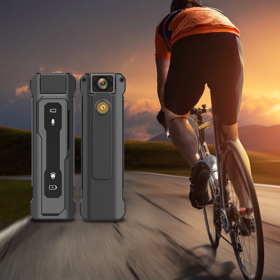 1080P Motorcycle Dash Cam No WiFi, 180° Rotating Lens IR Night Vision Camera, Anti-Shake Waterproof Sports Action Cam with Magnet Mount for Motorbike Bike Riding Helmet