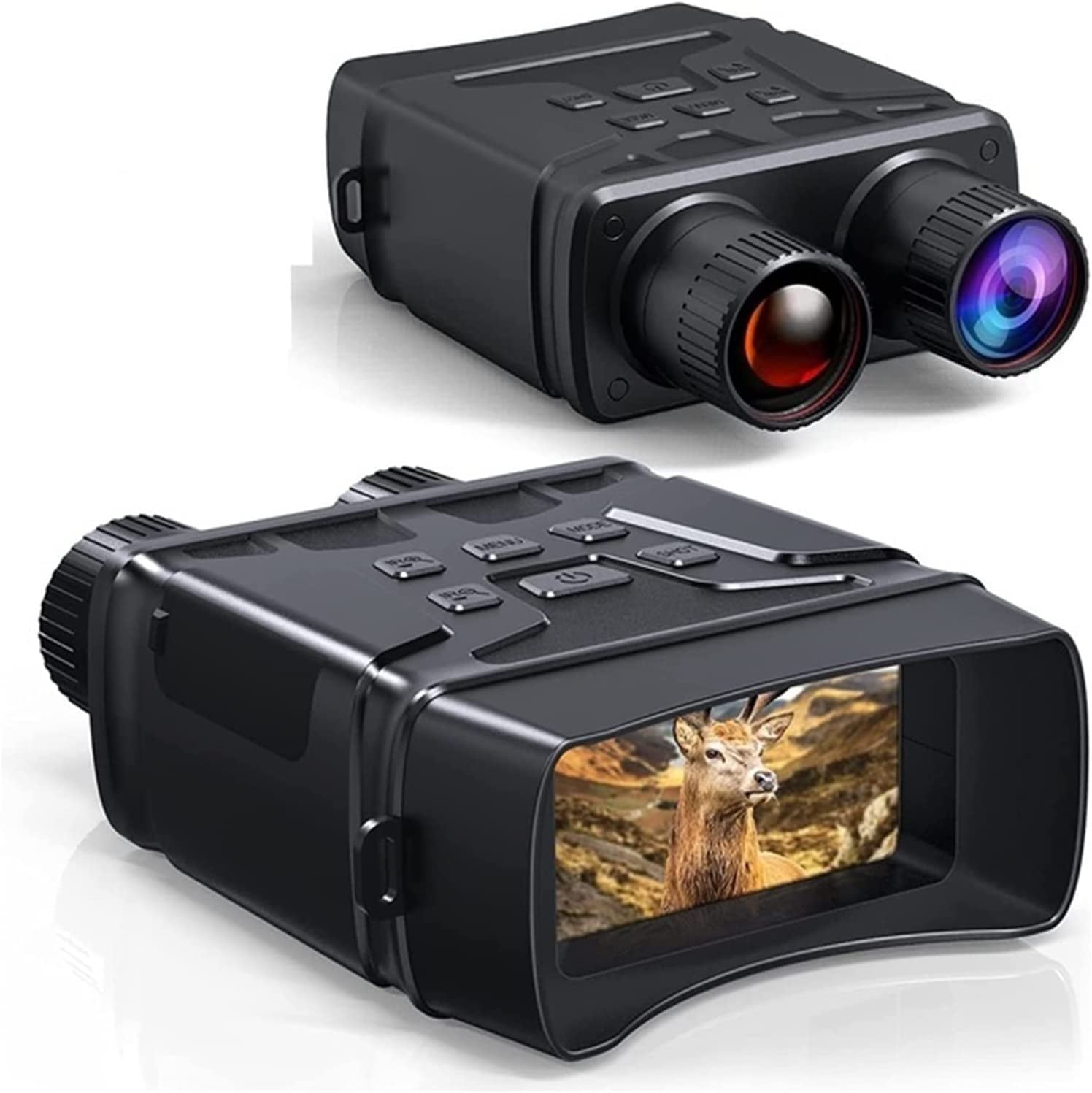 1080P Night Vision Binoculars Binoculars Night Vision Device R6 850nm Infrared 5X Digital Zoom Hunting Telescope Outdoor Day Night Dual Use 300m Electronics