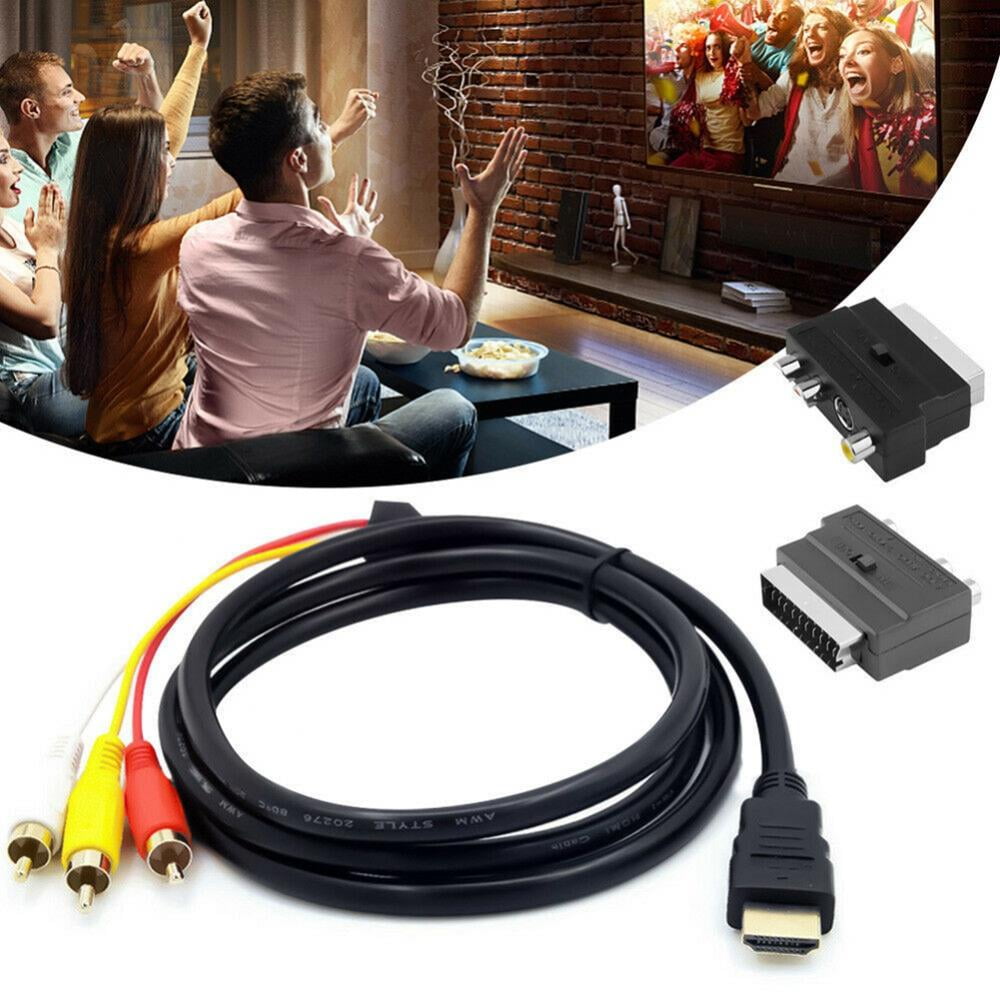 Convertisseur péritel compatible HDMI avec câble USB, adaptateur vidéo  HDTV, 720P, 1080P - AliExpress