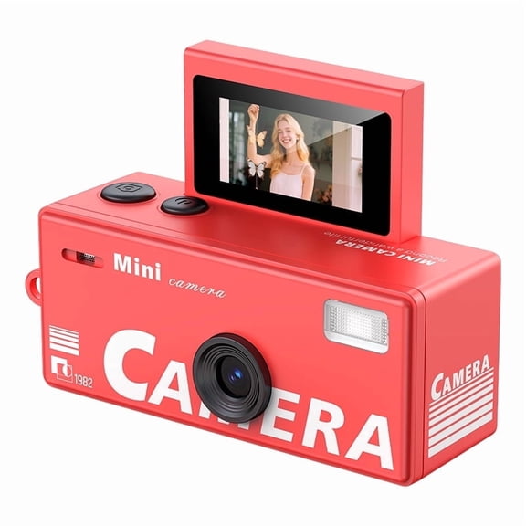 1080P Retro Mini Keychain Camera Mini Digital Camera, with 0.96" LCD Screen,130° Wide Angle, Small Video Recorder, Keychain Digital Camcorder,Thumb Cameras for Travel Vlogging