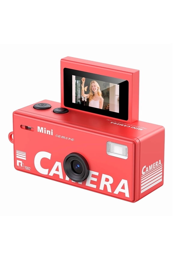 1080P Retro Mini Keychain Camera Mini Digital Camera, with 0.96" LCD Screen,130° Wide Angle, Small Video Recorder, Keychain Digital Camcorder,Thumb Cameras for Travel Vlogging