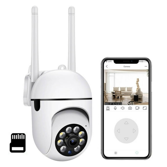 1080P Security Camera Outdoor 360° View Pan/Tilt Camera for Home Security Outside with Color Night Vision,Motion Detection,2-Way Talk,2.4GHz Wi-Fi,Micro SD Card & Cloud Service Y108,Vuyungers