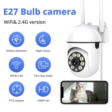1080P Security Camera Outdoor 360° View Pan/Tilt Camera for Home Security Outside with Color Night Vision, Motion Detection, 2-Way Talk, 2.4GHz Wi-Fi Y108