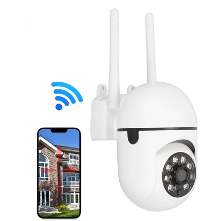 1080P Security Cameras Wireless WiFi Outdoor 360 View Camera with Motion Detection, Color Night Vision, 2-Way Audio, 2.4Ghz WiFi Camera Support SD/Cloud Storage for Home Indoor Surveillance