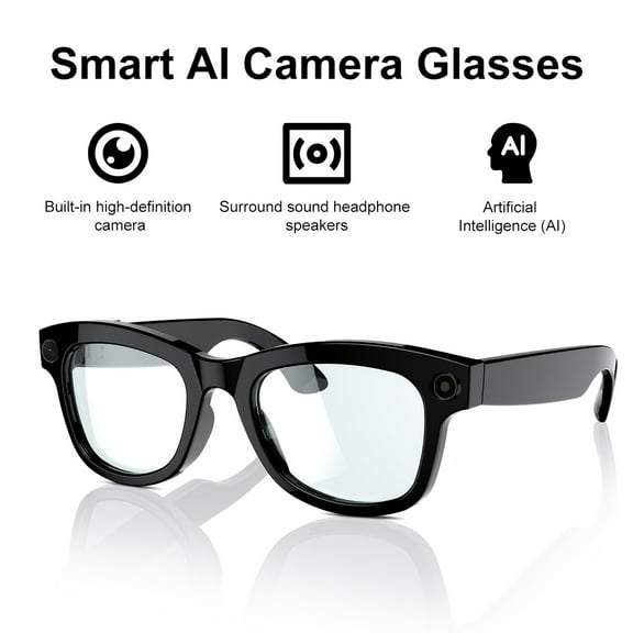 1080P Smart Video Glasses - 163 - Language Real - Time Translation. Wireless Music & Calls, 4K HD Video. Ideal for Cycling, Driving, Fishing, Office, Travel Recording