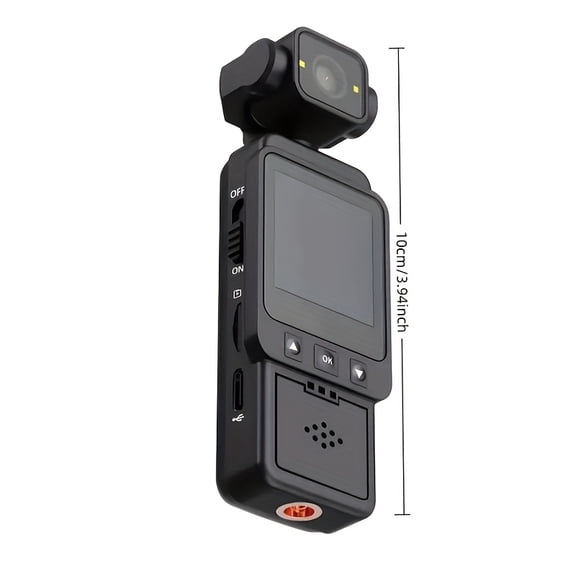 1080P Sports Camera with WiFi App Control, 16X Zoom, Auto Focus, Rechargeable Battery, Clip-On Design for Cycling Vlogging Travel Outdoor