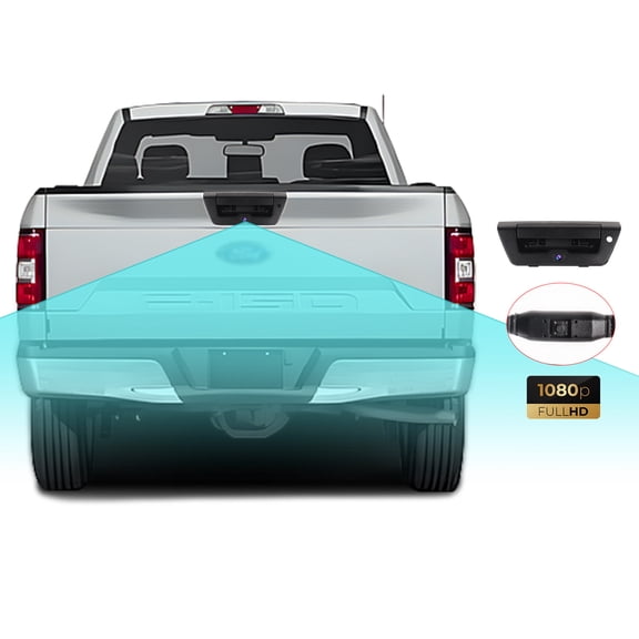 1080P Tailgate Handle Backup Camera for Ford F-150 2015-2020 Pickup Track, HD Night Vision Rear View Camera with IP68 Waterproof