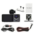 thumbnail image 1 of 1080P Three Lens Car DVR DashCam Video Recorder Front Rear And Inside Camera, 1 of 20