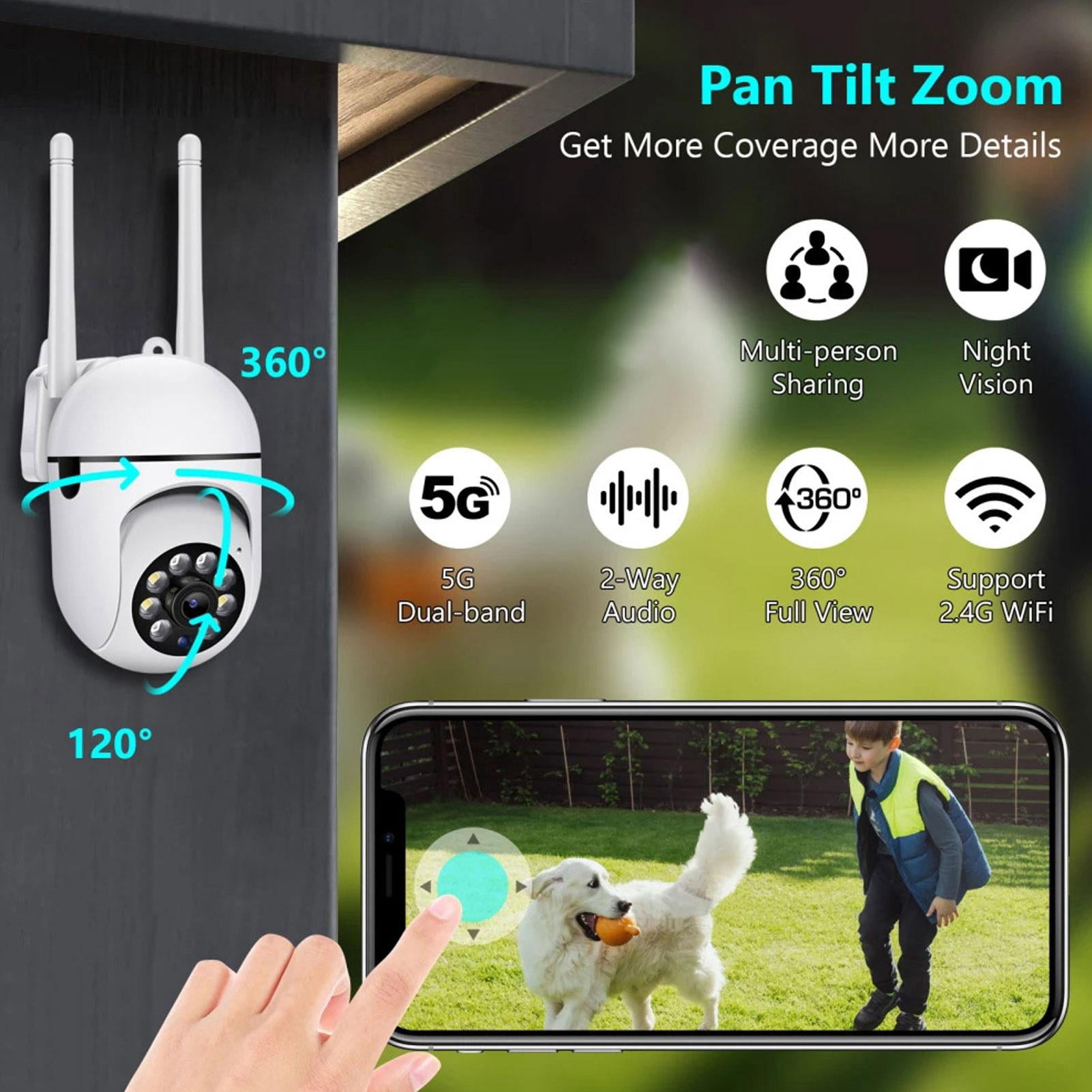 1080P WIFI Security Camera HD Night Vision 2 Way Voice Intercom Remote ...