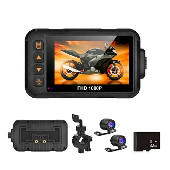 1080P Waterproof Camera DVR Dashcam 3.0 Inch Front Rear Camera Video Recorder