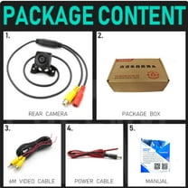 1080P Waterproof Vehicle Camera with Night Vision for Rear View Universal Backup Camera Car Monitor Head Unit Cam