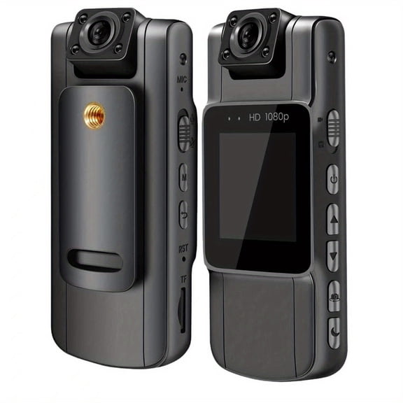 1080P Wearable Action Camera with 170° Wide-Angle Lens, 270° Rotation, Rechargeable for Outdoor Sports, Cycling, Travel & Meetings