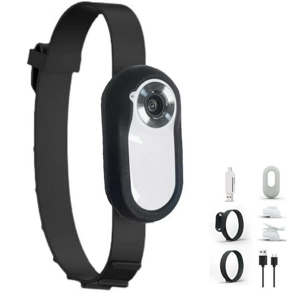 1080P Wearable Mini Camera with 0.96 Inch IPS Screen Removable Clip for Sports Work and Direct Playback