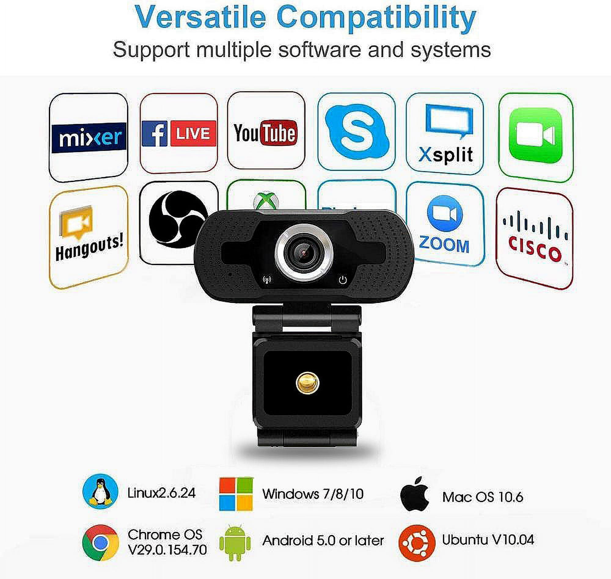 Camara Web Webcam Usb Full Hd 1080p Pc Windows Ios