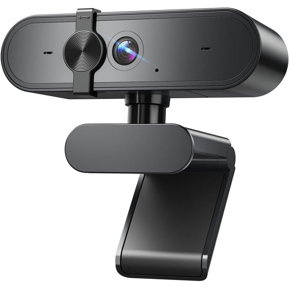 1080P Webcam Computer Camera with Microphone & Wide View - Auto Light Correction Webcam for PC, Mac, Laptop, Desktop - Built-in Privacy Cover Plug & Play USB for Zoom/Skype/Streaming