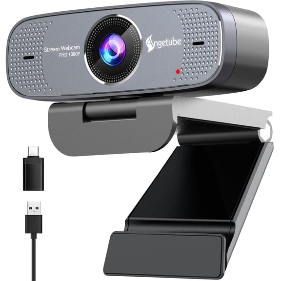 1080P Webcam with Microphone 1080P Web Cam Computer Caemra with Autofocus HD Web cam Plug&Play USB PC Webcam Streaming Camera for Laptop, Desktop, PC, Mac,Web Cam Works w/Zoom/Teams/Facetime/YouTube