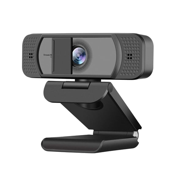 1080P Webcam with Microphone for PC Streaming, Web Camera for Desktop with Privacy Cover, 100 Wide Angle, Auto Light Correction, USB Plug&Play Web Cam for OBS/Gaming/Zoom/Skype/FaceTime/Teams/Twitch