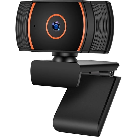 1080P Webcam with Microphone for PC, USB Webcam with Noise Cancellation, Privacy Cover, Wide, Attachable Desktop Cam, Plug & Play USB Webcam for Laptop,Remote Work,Online Course Taking, Strea