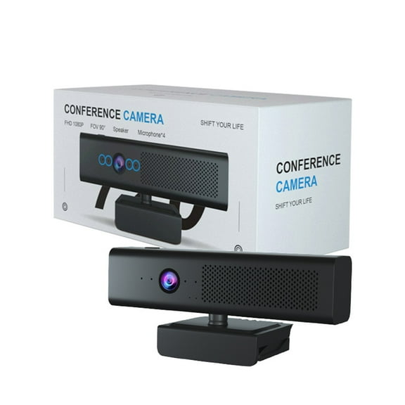1080P Webcam Speaker Mic 3-in-1 Mute Button&Privacy Cover Gift for Friend Famliy