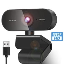 1080P Webcam, Webcam with Microphone, Fixed PC Webcam, USB Webcam with Full HD 1080P Microphone, for Video Call, Conference, Recording, Online Classes, Game